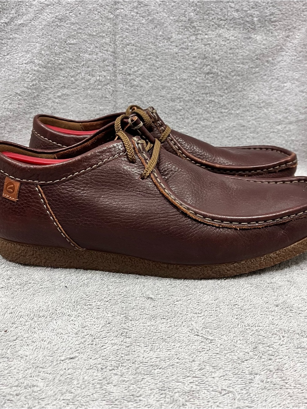 Clarks Mens 12.0 M Shacre II Run Beeswax Wallabee Brown Leather Casual Shoes